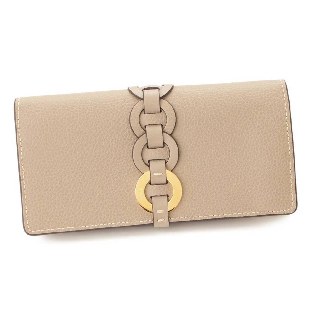Chloe DARRYL Beige Long Calfskin Wallet